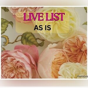 Live List - As Is - As Described #180-#258